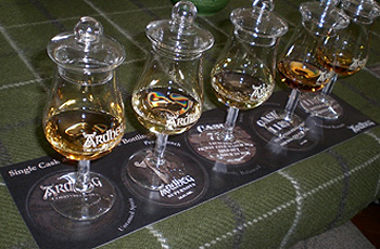 ardbeg distillery whisky tasting mats for Whisky Festival 2009